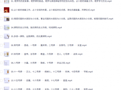 【塔罗小白必看】19 课带你从新手到高手，塔罗牌的秘密全在这里！